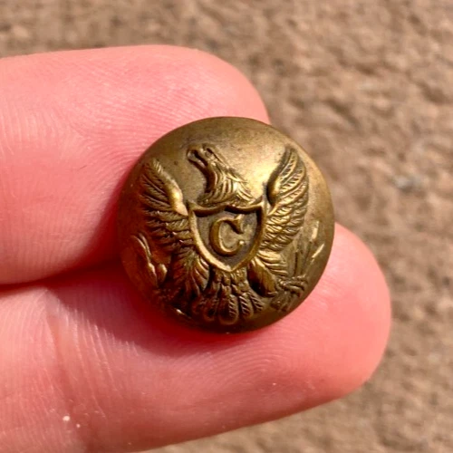 Civil War Calvary C Cuff Button