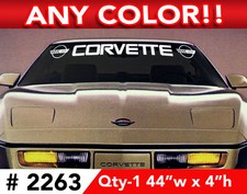 C4 CORVETTE WORD WINDSHIELD DECAL STICKER 46"w x4"h Any 1 Color
