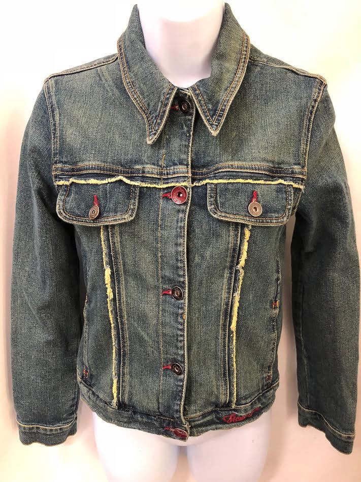 Rare Fiorucci Vintage 80s Jean Denim embroidered Jacket -size M | eBay