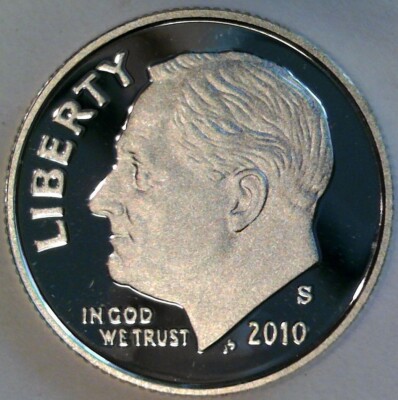 2010 S Roosevelt Dimes: Silver Proof - 90 % Silver Composition - Ungraded