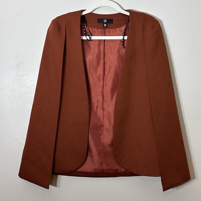 Women's US4 Missguided burnt orange cape blazer modern futuristic designer Small