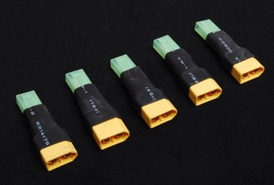 Lot (5) XT60 XT-60 Male to Mini-Tamiya Female Adapter Connector Converter for RC