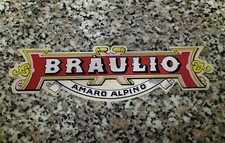 Adesivo Vintage Pubblicitario Da Collezione Liquore Amaro Alpino Braulio