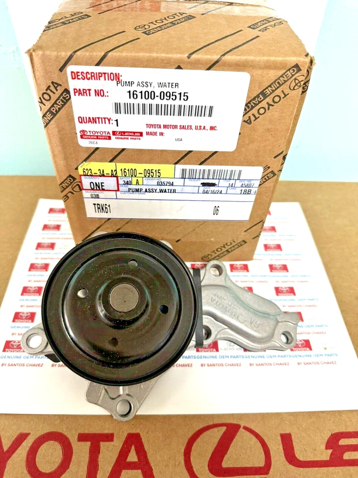 Bomba de agua del motor Toyota 2009-2019 con junta pieza original OEM 16100-09515 Foto 4 de 4
