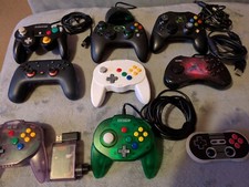 Lot of 9 Various Video Games Controllers