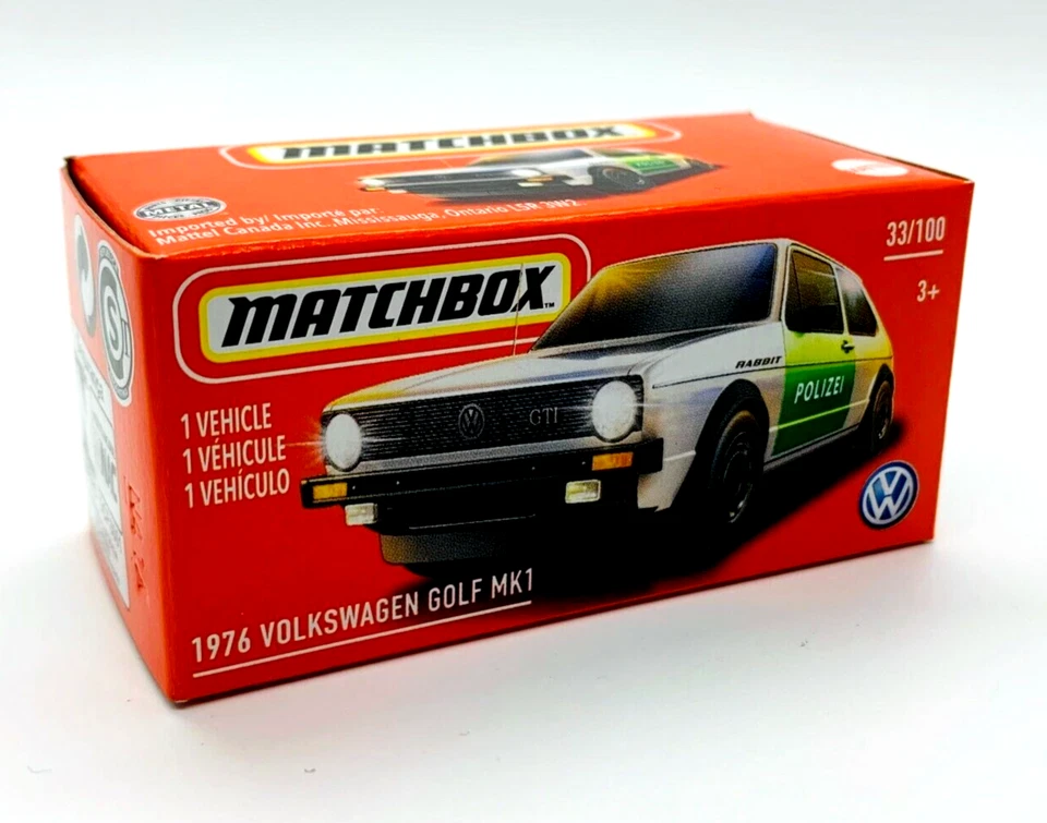 2021 Matchbox ~ VW ~ #33/100 - 1976 Volkswagen Golf MK1 ~ POLIZEI IN BOX SEALED - Image 2 of 4