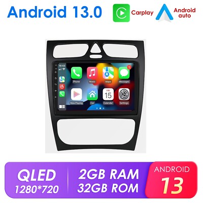 For Mercedes Benz C/CLK Class W209 9inch Car Stereo Radio GPS Navi Carplay 2+32G