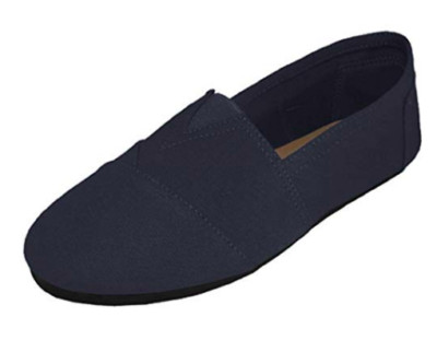  Mens Canvas Classic Slip On Loafer Casual Shoes Black, Sizes:9-12 