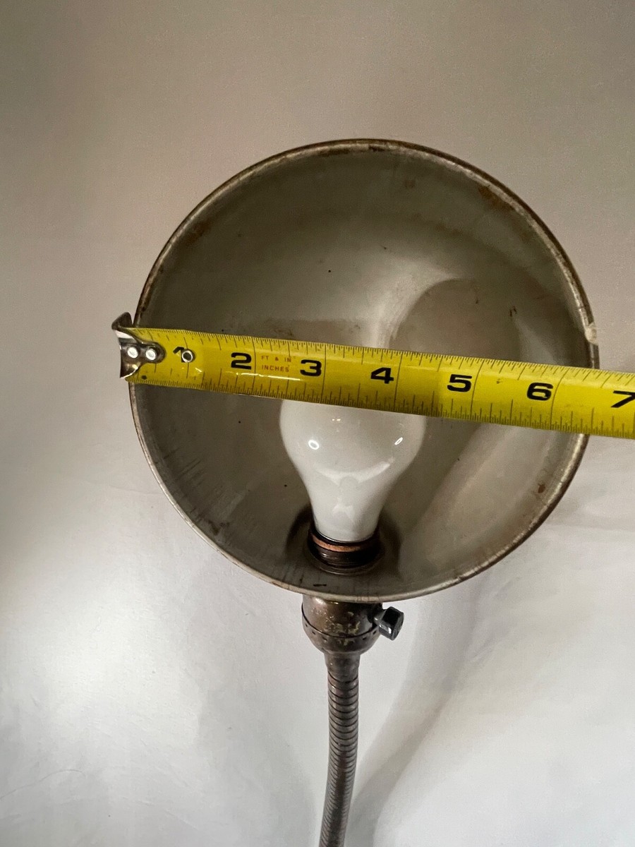 Vintage Eagle Gooseneck Lamp Cast Iron Industrial Desk Light Art