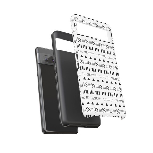 Black and White Southwestern Aztec Pattern Google Pixel Tough Cases - 第 48/131 張圖片