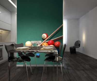 3D Snooker Game ZHUA5254 Wallpaper Wall Murals Removable Self-adhesive Ann