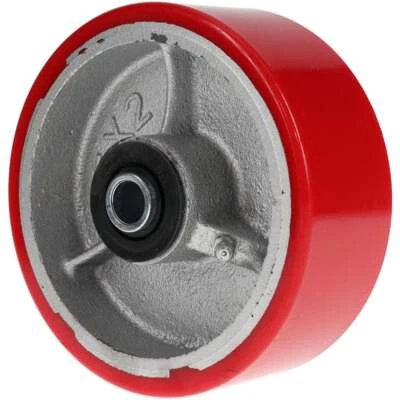 VALUE COLLECTION Caster Wheel: Polyurethane TPU Molded to Cast Iron Core, 5" Diameter x 2" Wide