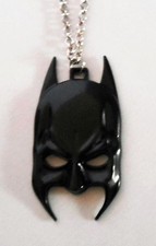DC COMICS Batman Superhero BLACK CUTOUT 2" MASK PENDANT W/22" BALL CHAIN