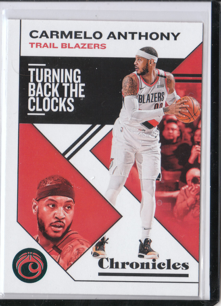 19-20 2019-20 Panini Chronicles Teal #35 Carmelo Anthony Portland Trail Blazers
