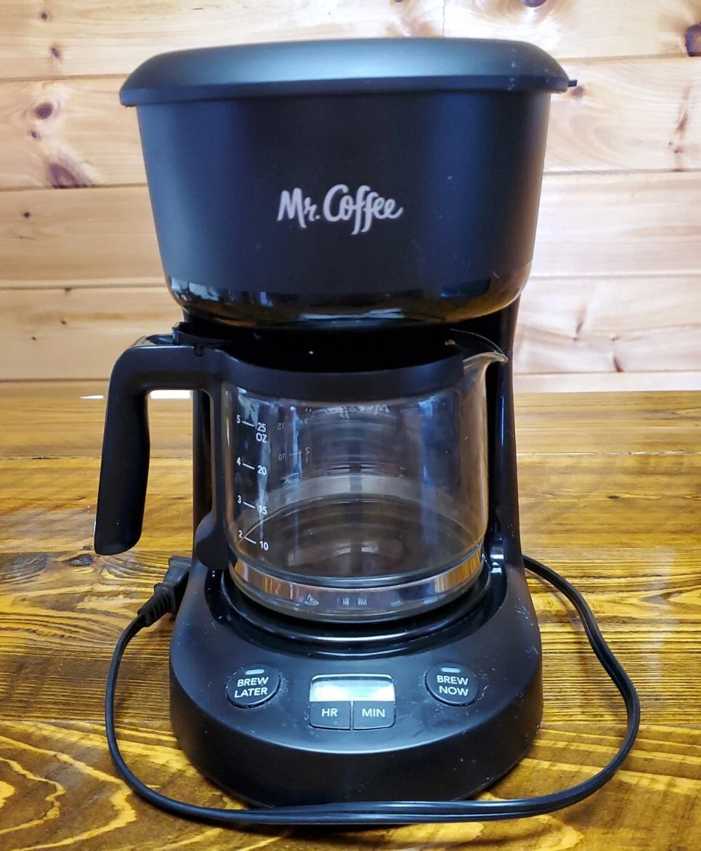 Mr. Coffee 5-Cup Programmable Coffee Maker, 25 oz. Mini Brew, Brew Now or  Later