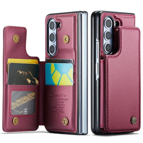 For Samsung Galaxy Z Fold 5 4 3 Case Leather Card Slot Wallet Buckle Flip Cover - Picture 18 of 37