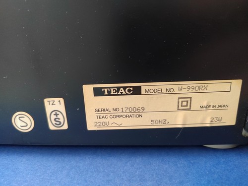 TEAC W-990RX Double Reverse DBX Cassette Deck Player Kassettedeck Tapedeck - Foto 8 di 17