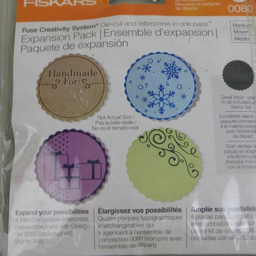 Fiskars 0080 Fuse Creativity System Die Cut Expansion Pack Round Medium #5897 - Picture 4 of 14