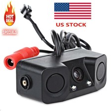 US-3 in1 Car Parking Reversing Sensor Radar Rear View Backup Night Vision Camera