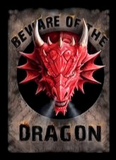 BGM Beware Of Dragon Red Horns Refrigerator Fridge Refrigerator Fridge 3X5MAGNET