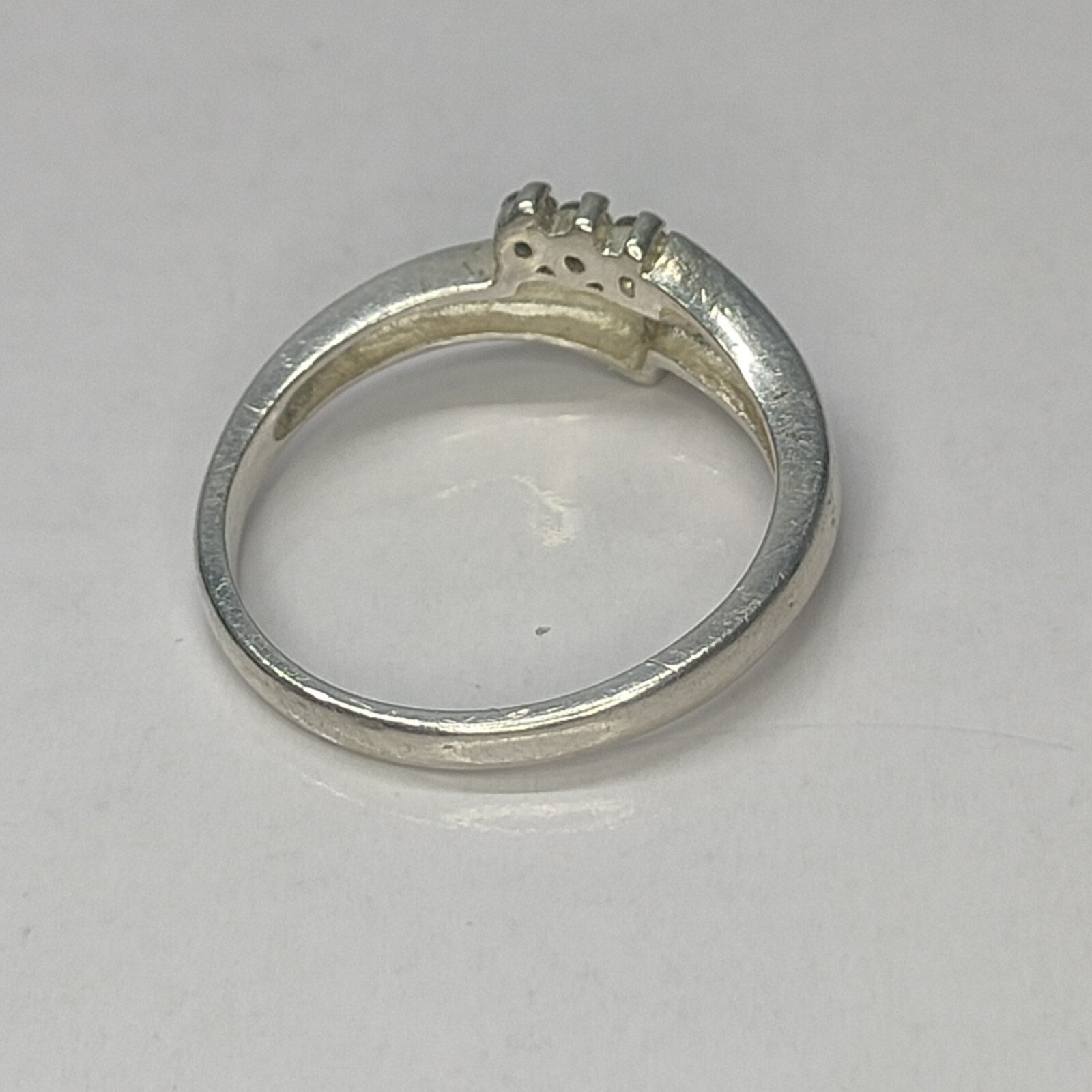 SOLID SILVER RING SUPERB DIAMONIQUE SPARKLING CUB… - image 5