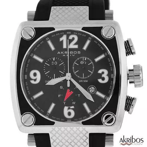 AKRIBOS XXIV AK421BK Conqueror Men s Swiss Quartz Chronograph Day Date Watch