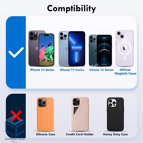 15W Uchwyt samochodowy Bezprzewodowa ładowarka Magnetyczny mag Sejf do iPhone'a 12 13 14 Pro Max - Zdjęcie 8 z 13