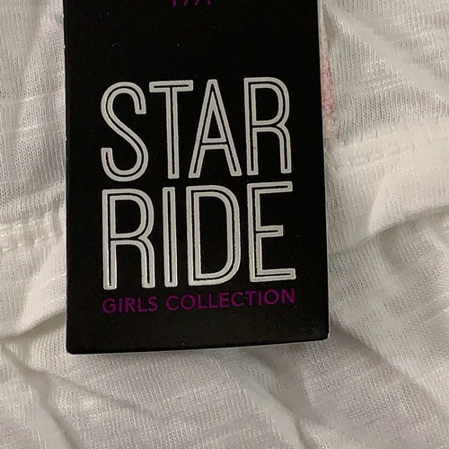 Star Ride Girls Size Medium (5/6) White Long Sleeve Sequin Pocket Tee NWT - Picture 6 of 6