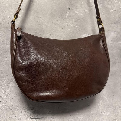 Il Bisonte Crescent Shoulder BagBrownLeatherSoftItaly,