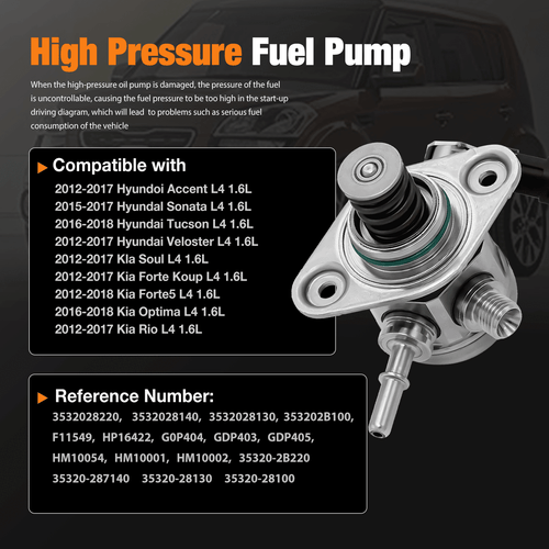 Direct Injection High Pressure Fuel Pump for Hyundai Sonata Accent Kia Optima - Picture 3 of 7