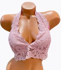 Victoria  s Secret PINK Lace Dusty Rose Bralette W/ Removable Padding Size L