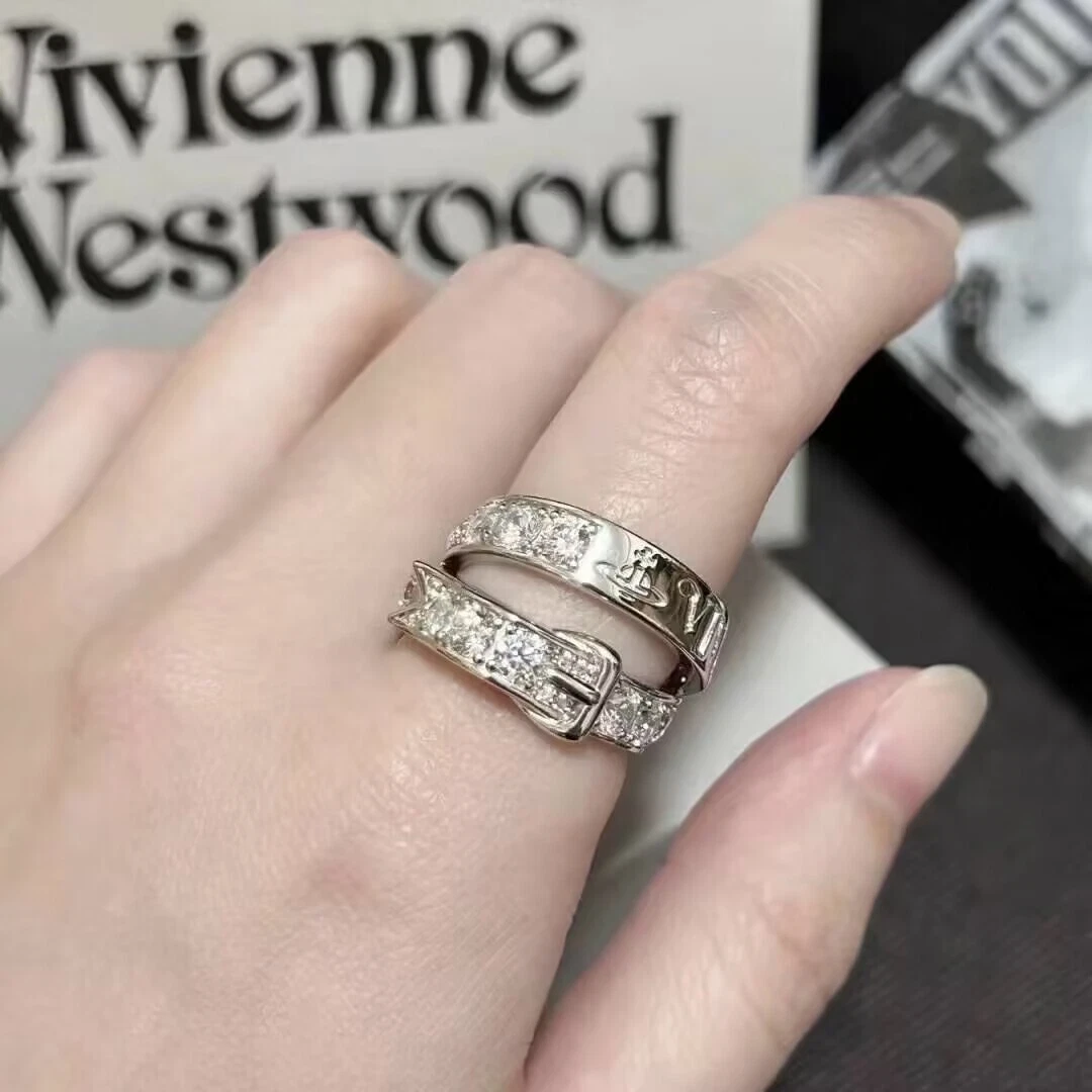 Vivienne Westwood Belt ring 2strands silver Mint Ring size 8