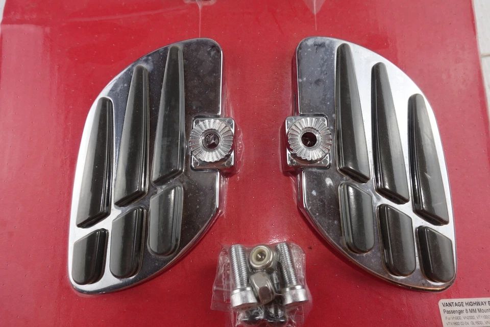 ХРОМИРОВАННЫЕ НАПОЛЬНЫЕ ДОСКИ ДЛЯ ЗАДНИХ ПАССАЖИРОВ 8 ММ HONDA KAWASAKI SUZUKI YAMAHA - Изображение 3 из 4