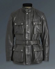 Handmade Men's Black Long Coat Genuine Leather, Biker Style Jacket, Sale 