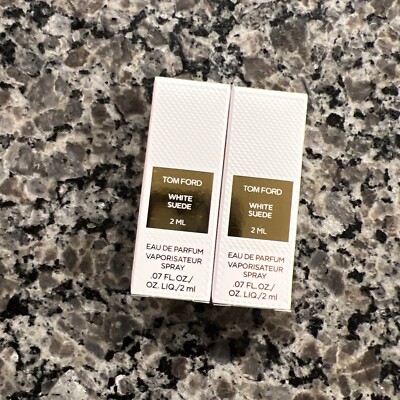New 2pcs Tom Ford White Suede Eau De Parfum Spray 2ml each in Box