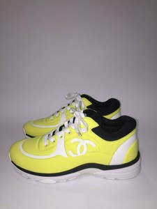yellow chanel trainers