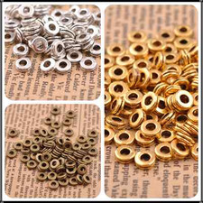FREE SHIP 100Pcs Tibetan Silver Charms Spacer Beads Jewelry Findings 6X2MM H3039