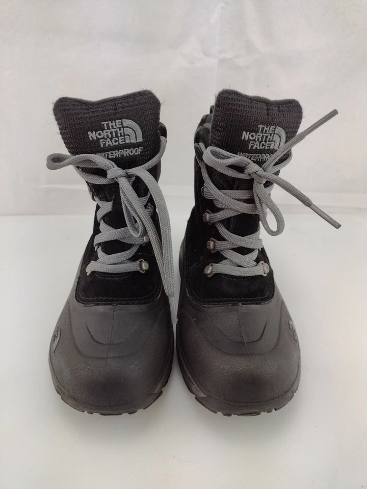 Botas de invierno negras impermeables con cordones The North Face niños niños talla 13 Foto 4 de 4