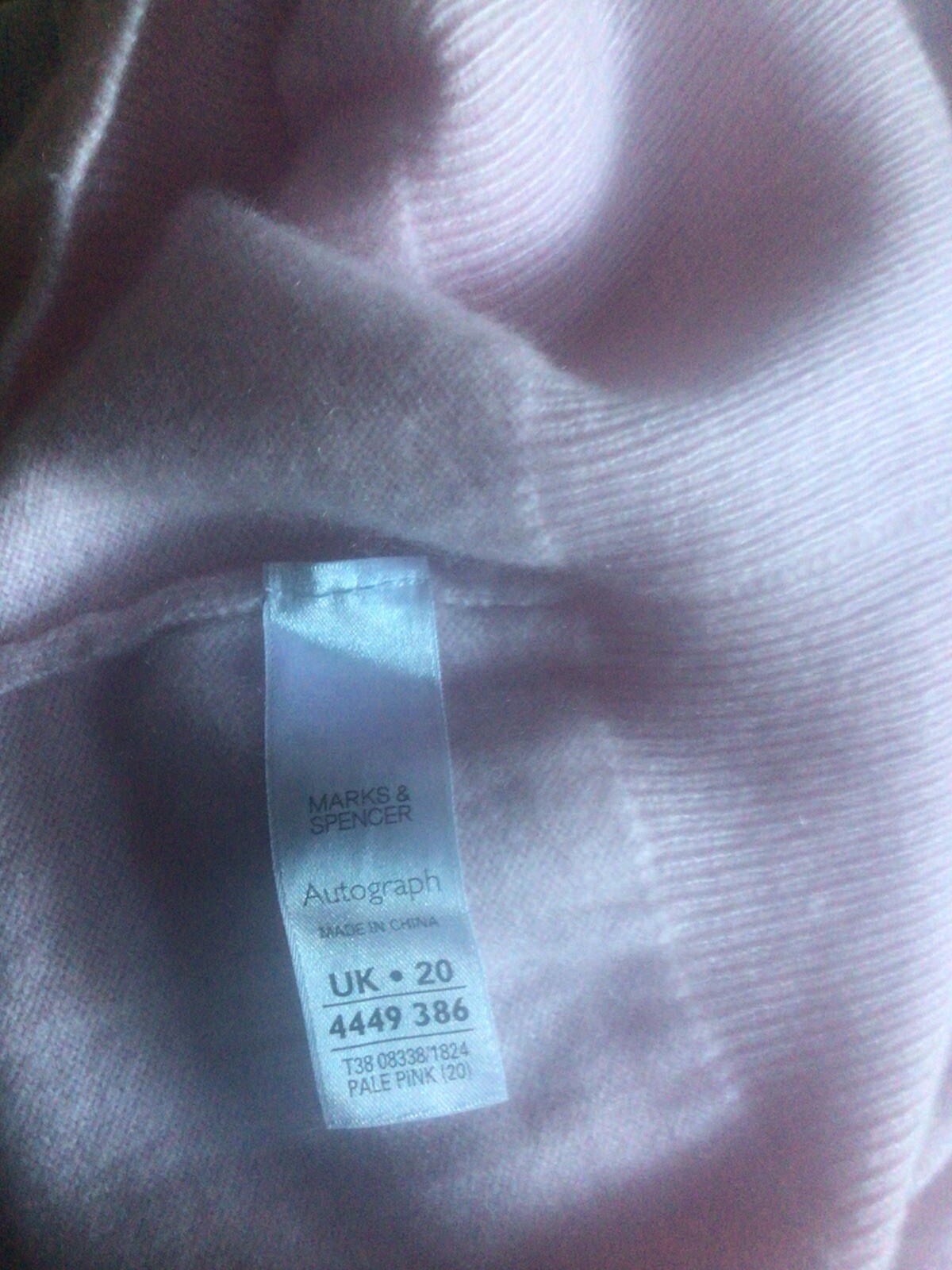 M & S Autograph 100 Cashmere Pale Pink Roll Neck Jumper size 20 eBay