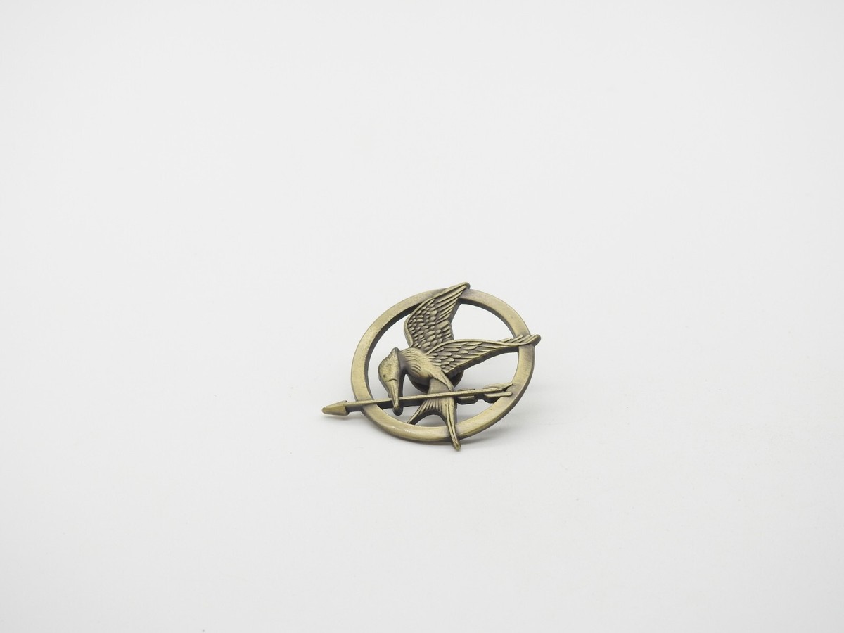 Signed LGF Hunger Games Inspired Gold Tone Mockingjay Bird Arrow