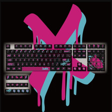 Game League of Legends Jinx Theme Keycaps For Mechanical Keyboard 108 Keys PBT