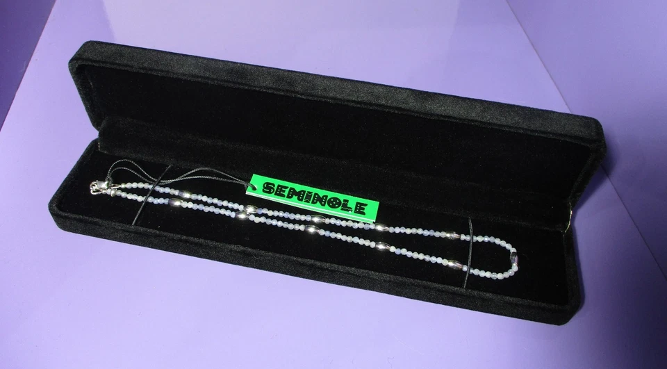 collanina collana donna in minerale Tanzanite e argento sterling 925 - Immagine 3 di 4