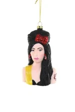 Cody Foster Amy Winehouse English Singer Songwriter Glass Christmas Ornament