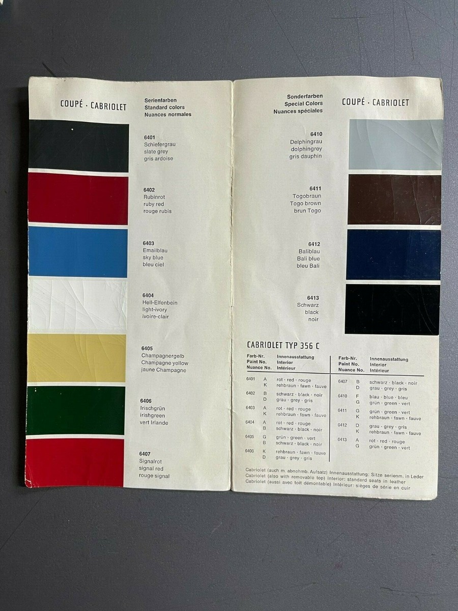 洋書 Catalogue of Early Colour Printing from The Porsche 356 History & Others Brochure Reprint Rare!Own