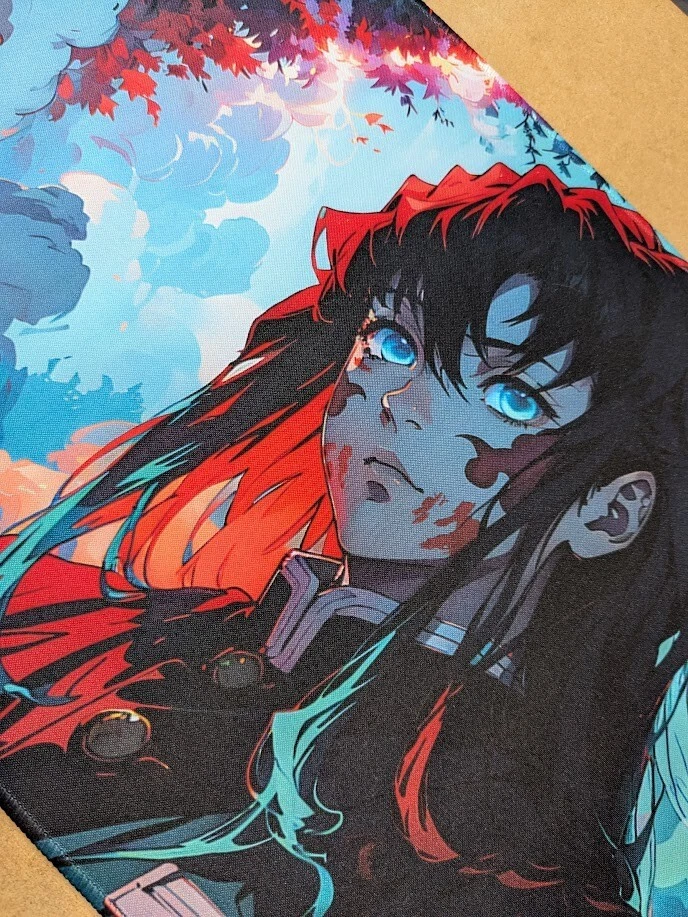 XL Gaming Mouse Pad Desk Mat 60x30cm – Vibrant Demon Slayer Anime – New UK - B2 - Image 2 of 4