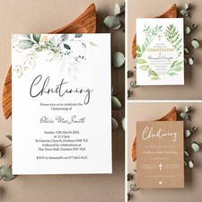 Personalised Photo Christening Invitation - Baptism / Naming day invitation (R1)