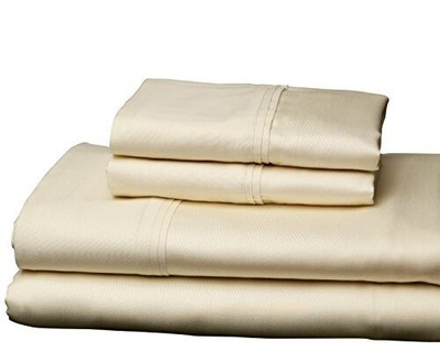 300 Thread Count 100% Cotton Sateen Sheet Set, Full XL Size, 54x80x18
