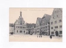 POSTCARD ROTHENBURG o.d. Tauber market square former council drinking room post office