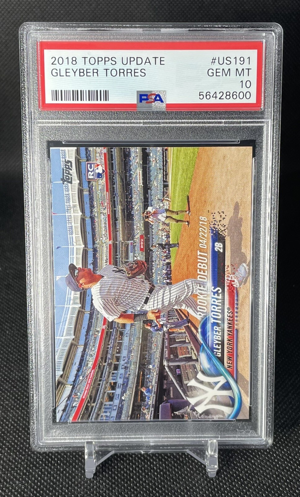 2018 Topps Update Series Gleyber Torress Rookie PSA 10 GEM MINT #US191 Yankees