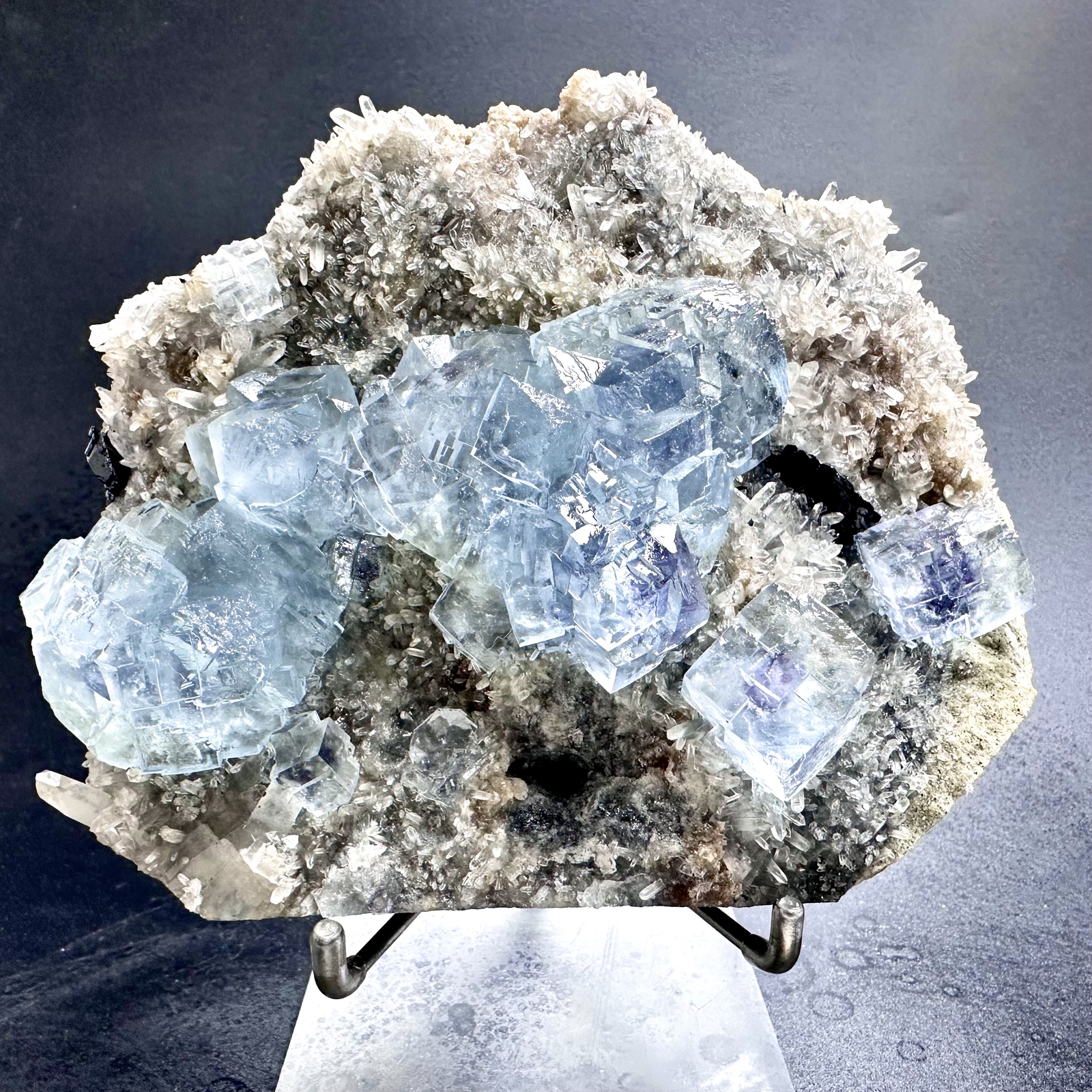Natural 2.7LB Collectible Grade Cubic Blue Fluorite Mineral Specimen from China